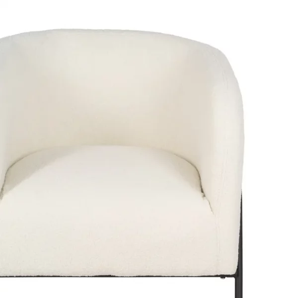 SILLÓN BLANCO TEJIDO-METAL SALÓN 68 X 66 X 74 CM - Imagen 5