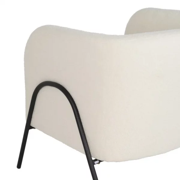 SILLÓN BLANCO TEJIDO-METAL SALÓN 68 X 66 X 74 CM - Imagen 10