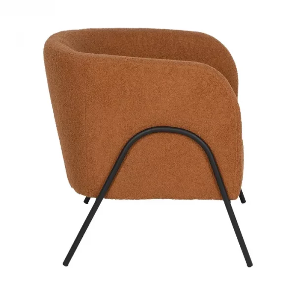 SILLÓN TERRACOTA TEJIDO-METAL SALÓN 68 X 66 X 74 CM - Imagen 3