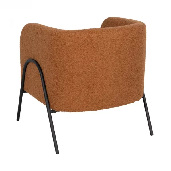 SILLÓN TERRACOTA TEJIDO-METAL SALÓN 68 X 66 X 74 CM - Imagen 4