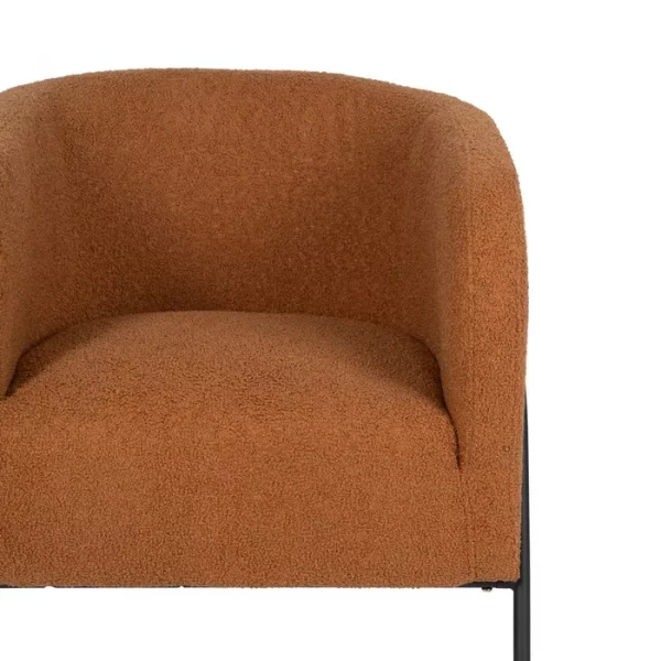 SILLÓN TERRACOTA TEJIDO-METAL SALÓN 68 X 66 X 74 CM - Imagen 5