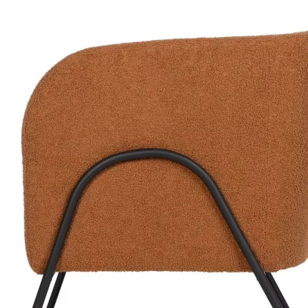 SILLÓN TERRACOTA TEJIDO-METAL SALÓN 68 X 66 X 74 CM - Imagen 6