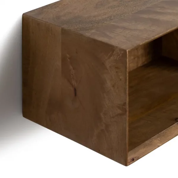 MESITA FLOTANTE MIEL MADERA DE MANGO 40,50 X 25 X 23 CM - Imagen 6