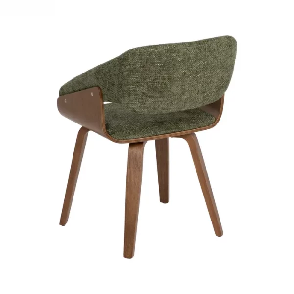 SILLA VERDE-MARRÓN TEJIDO-MADERA 51 X 55 X 75 CM - Imagen 4