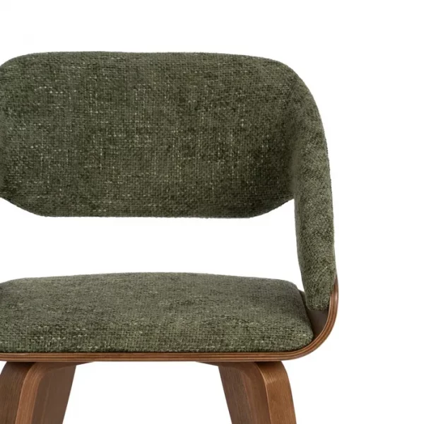 SILLA VERDE-MARRÓN TEJIDO-MADERA 51 X 55 X 75 CM - Imagen 5