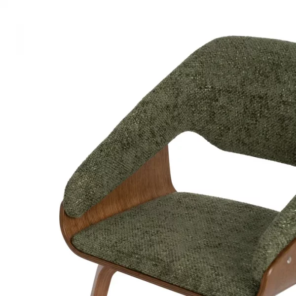 SILLA VERDE-MARRÓN TEJIDO-MADERA 51 X 55 X 75 CM - Imagen 6