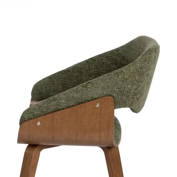 SILLA VERDE-MARRÓN TEJIDO-MADERA 51 X 55 X 75 CM - Imagen 7