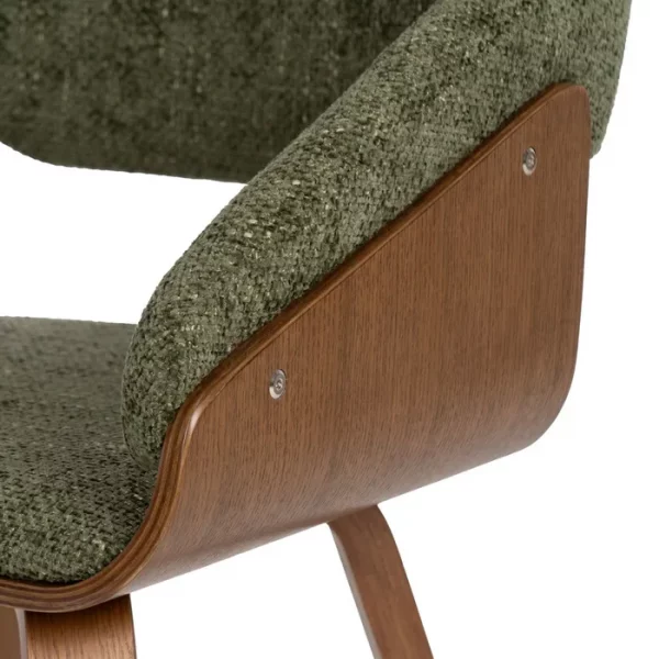 SILLA VERDE-MARRÓN TEJIDO-MADERA 51 X 55 X 75 CM - Imagen 9