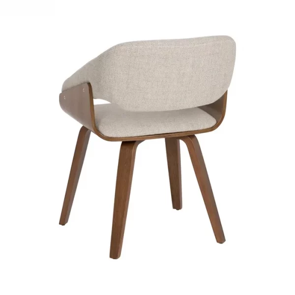 SILLA GRIS-MARRÓN TEJIDO-MADERA CONTRACT 51 X 55 X 75 CM - Imagen 4