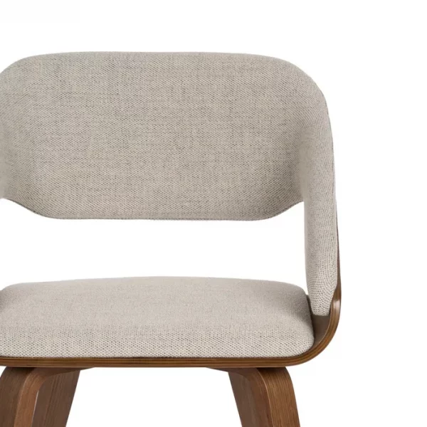SILLA GRIS-MARRÓN TEJIDO-MADERA CONTRACT 51 X 55 X 75 CM - Imagen 5