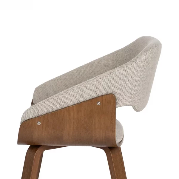 SILLA GRIS-MARRÓN TEJIDO-MADERA CONTRACT 51 X 55 X 75 CM - Imagen 7