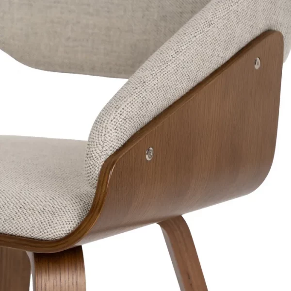 SILLA GRIS-MARRÓN TEJIDO-MADERA CONTRACT 51 X 55 X 75 CM - Imagen 9