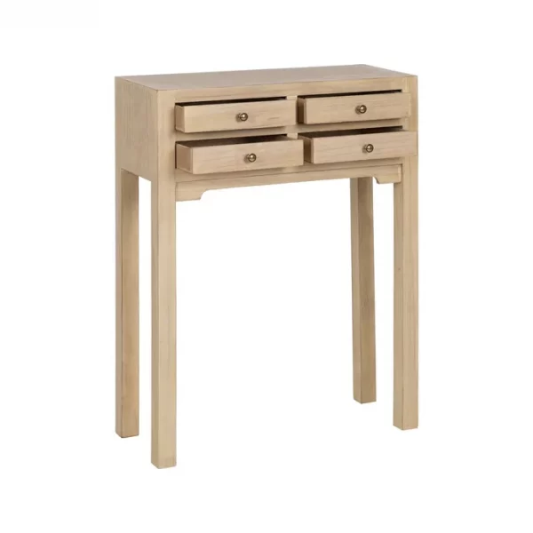 CONSOLA NATURAL DM-MADERA 63 X 26 X 85 CM - Imagen 3