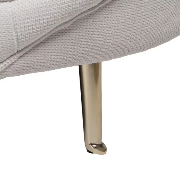 SOFÁ 3 PLAZAS CREMA TEJIDO-METAL 247 X 105 X 81 CM - Imagen 13