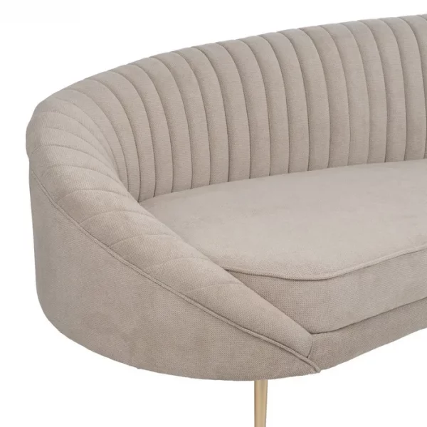 SOFÁ 3 PLAZAS TAUPE TEJIDO-METAL 247 X 105 X 81 CM - Imagen 6