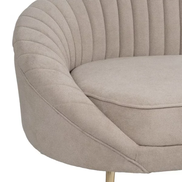 SOFÁ 3 PLAZAS TAUPE TEJIDO-METAL 247 X 105 X 81 CM - Imagen 7