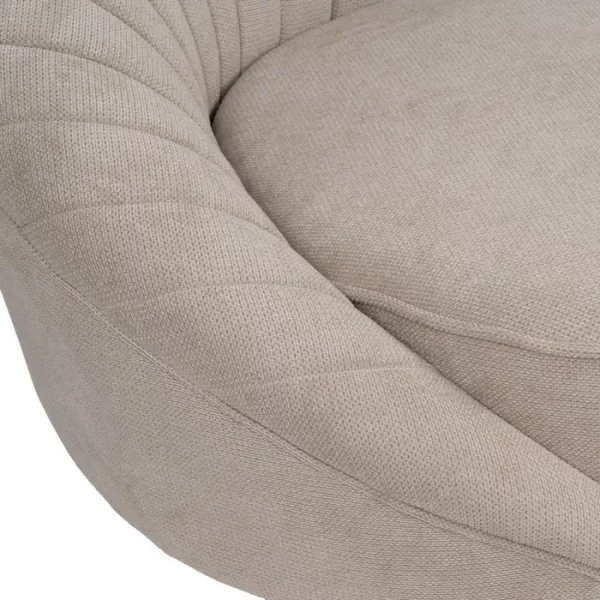 SOFÁ 3 PLAZAS TAUPE TEJIDO-METAL 247 X 105 X 81 CM - Imagen 9