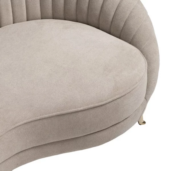 SOFÁ 3 PLAZAS TAUPE TEJIDO-METAL 247 X 105 X 81 CM - Imagen 10