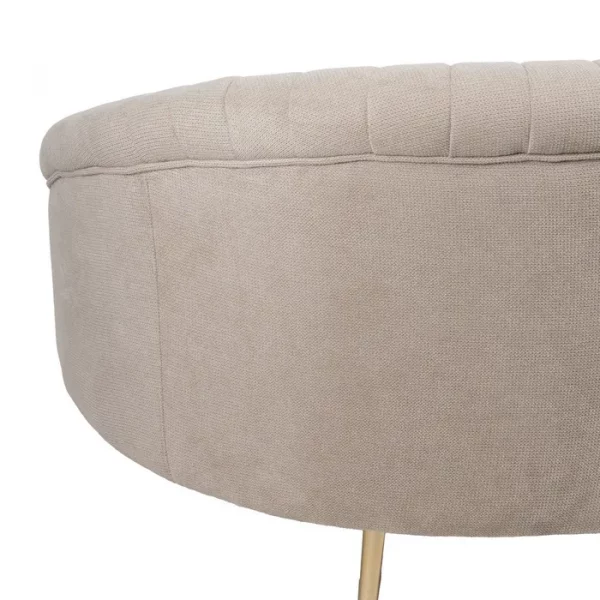 SOFÁ 3 PLAZAS TAUPE TEJIDO-METAL 247 X 105 X 81 CM - Imagen 12