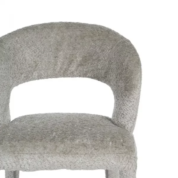 SILLA BEIGE TEJIDO-METAL 55 X 60 X 80 CM - Imagen 6