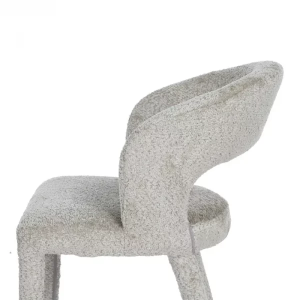 SILLA BEIGE TEJIDO-METAL 55 X 60 X 80 CM - Imagen 7