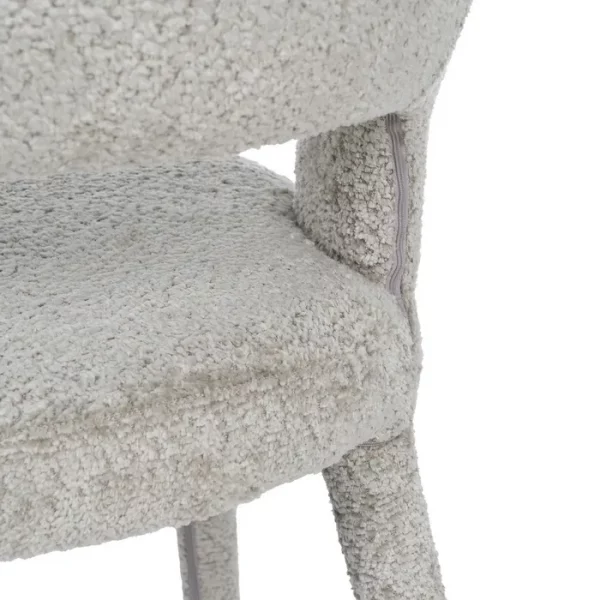 SILLA BEIGE TEJIDO-METAL 55 X 60 X 80 CM - Imagen 11