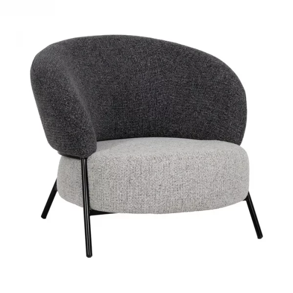 SILLÓN BICOLOR TEJIDO-METAL SALÓN 85 X 81 X 73 CM - Imagen 2
