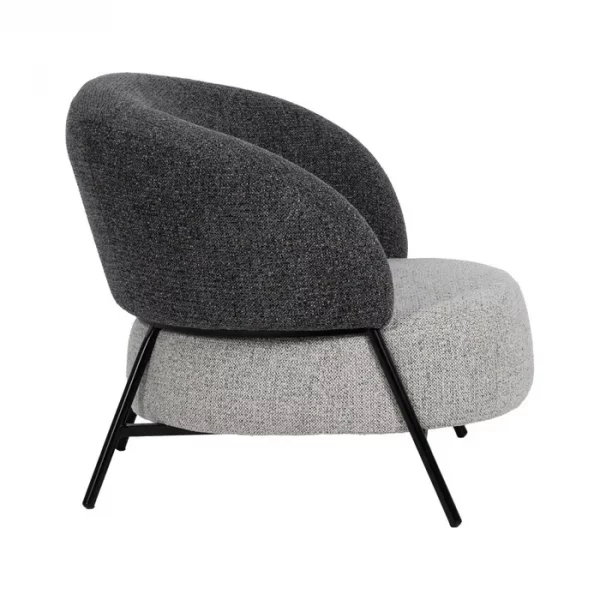 SILLÓN BICOLOR TEJIDO-METAL SALÓN 85 X 81 X 73 CM - Imagen 3