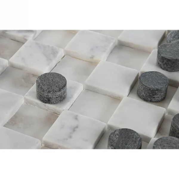 JUEGO PIEDRA 30X30X3 DAMAS BLANCO - Imagen 3