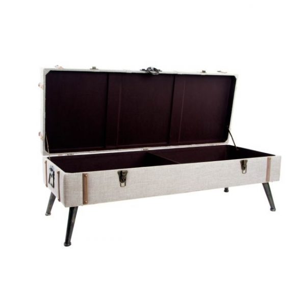 DESCALZADORA LINO MDF 122X47X43 BEIGE - Imagen 3