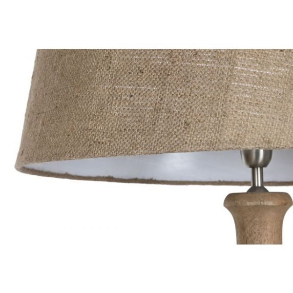 LAMPARA PIE MADERA YUTE 58X58X178 TALLADA - Imagen 4