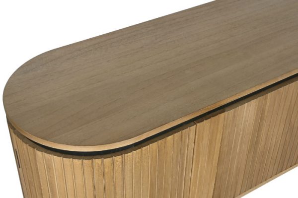 MUEBLE TV PAULOWNIA METAL 180X40X55 31,44 NATURAL - Imagen 2