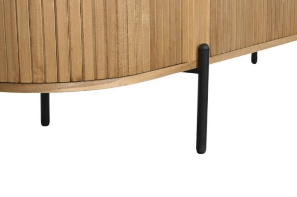 MUEBLE TV PAULOWNIA METAL 180X40X55 31,44 NATURAL - Imagen 5