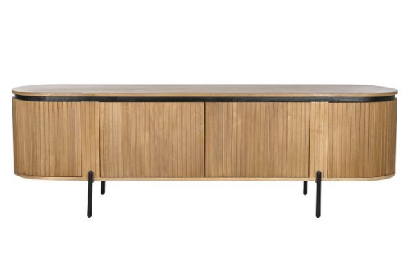 MUEBLE TV PAULOWNIA METAL 180X40X55 31,44 NATURAL - Imagen 6