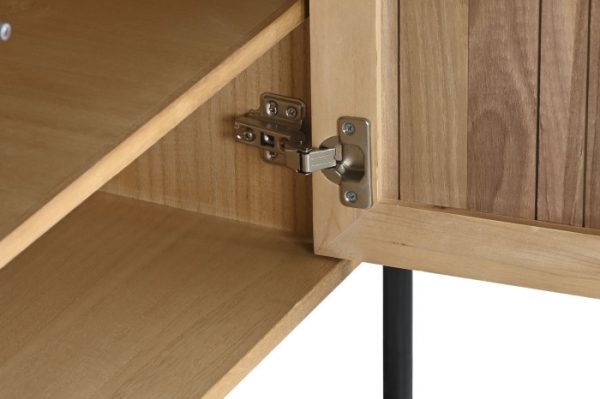 MUEBLE TV PAULOWNIA METAL 180X40X55 31,44 NATURAL - Imagen 8