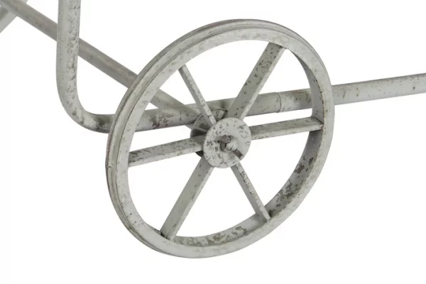 CARRO ABETO METAL 110X67X46 CARRO RUSTICO NATURAL - Imagen 3