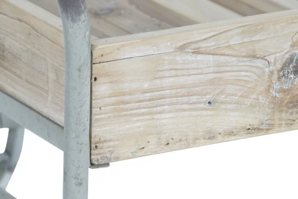 CARRO ABETO METAL 110X67X46 CARRO RUSTICO NATURAL - Imagen 4