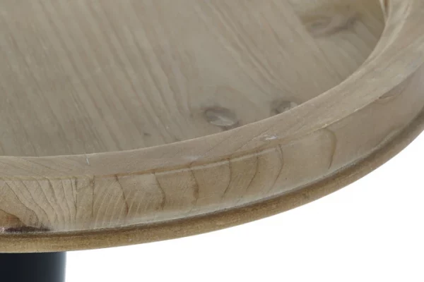 MESITA AUXILIAR ABETO METAL 41,5X41,5X65 NATURAL - Imagen 3