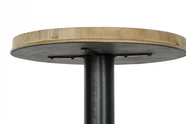 MESITA AUXILIAR ABETO METAL 41,5X41,5X65 NATURAL - Imagen 5