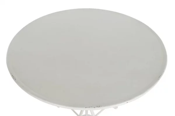 MESITA AUXILIAR METAL 81X81X81,5 BLANCO - Imagen 2