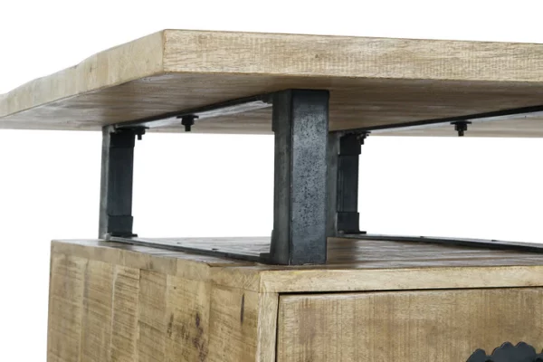 ESCRITORIO MANGO METAL 160X80X75 64,28 NATURAL - Imagen 7