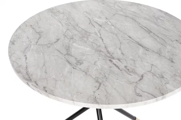 MESITA AUXILIAR MDF METAL 80X80X76 SIMIL MARMOL - Imagen 2