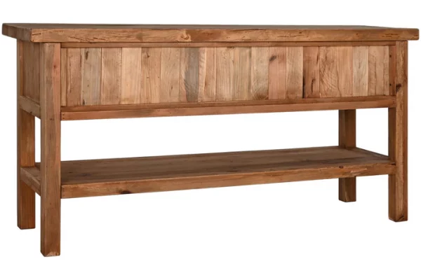 CONSOLA MADERA RECICLADA PINO 160X48X80 NATURAL - Imagen 3