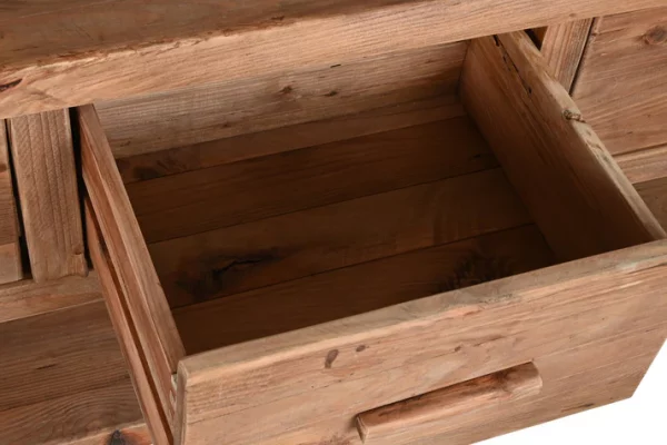 CONSOLA MADERA RECICLADA PINO 160X48X80 NATURAL - Imagen 4