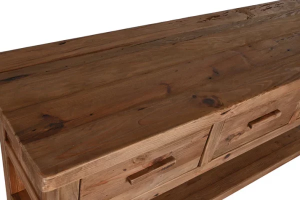 CONSOLA MADERA RECICLADA PINO 160X48X80 NATURAL - Imagen 5