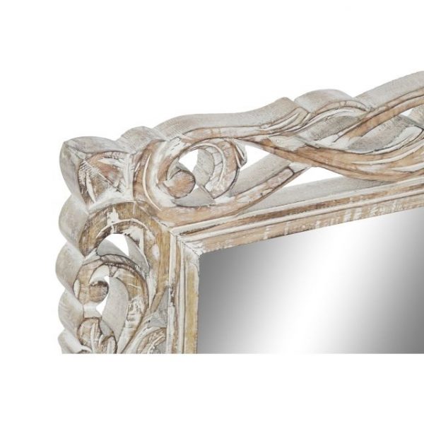 ESPEJO MANGO 153X3X52 FLORAL DECAPE BLANCO - Imagen 2
