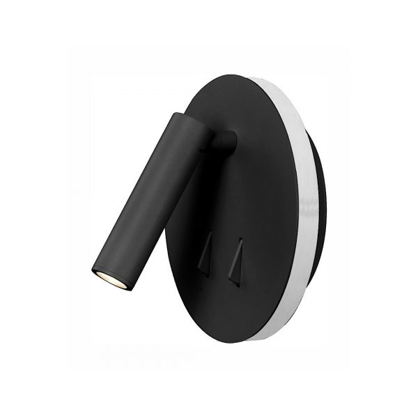 APLIQUE CAYMAN NEGRO LECTOR LED 3W+6W 3000K MANTRA 6083 - Imagen 2