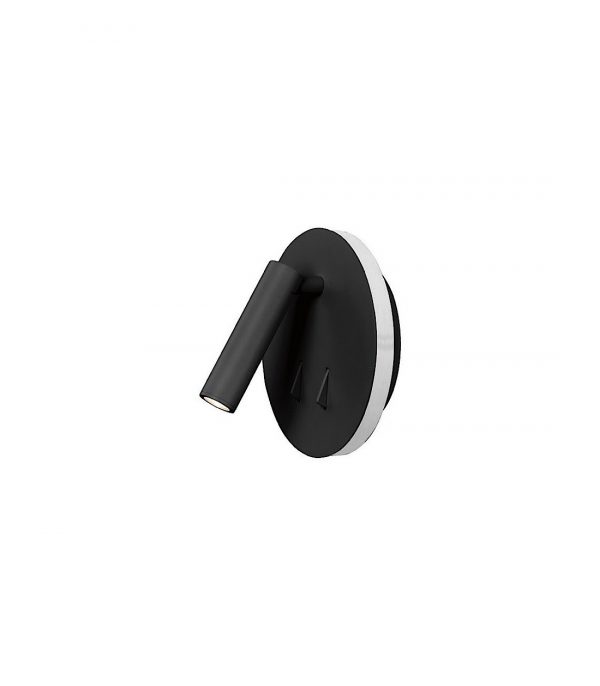 APLIQUE CAYMAN NEGRO LECTOR LED 3W+6W 3000K MANTRA 6083