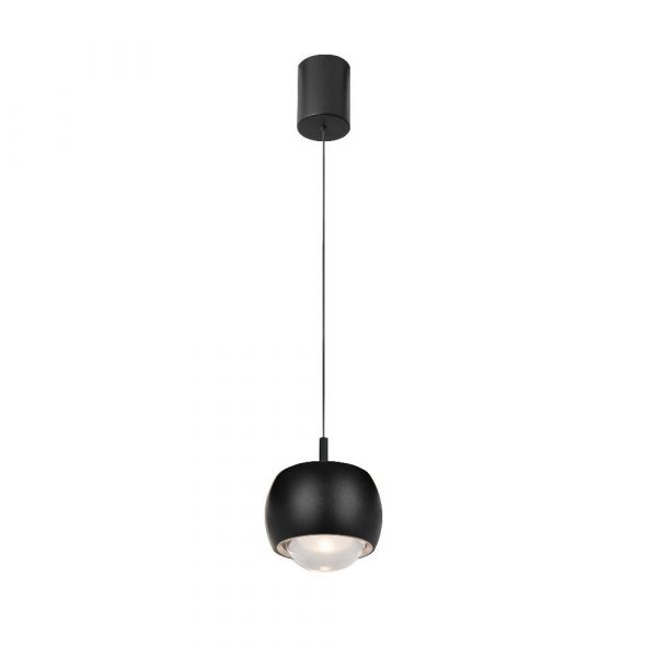 COLGANTE 1 LUZ ROLLER NEGRO 8406 MANTRA