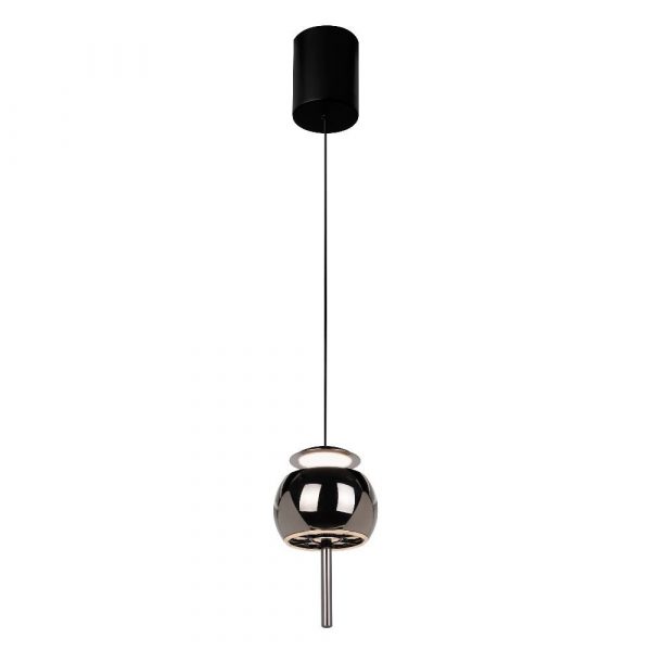 COLGANTE 1 LUZ ROLLER NEGRO/CROMO 8412 MANTRA